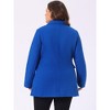 Agnes Orinda Women's Plus Size Winter Outfits Notched Lapel Double Breasted Overcoats - 4 of 4