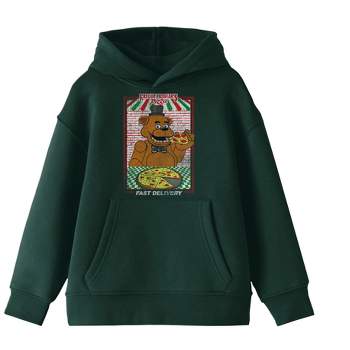 Five Nights at Freddy's Fazbear's Pizza Ad Boy's Forest Green Sweatshirt