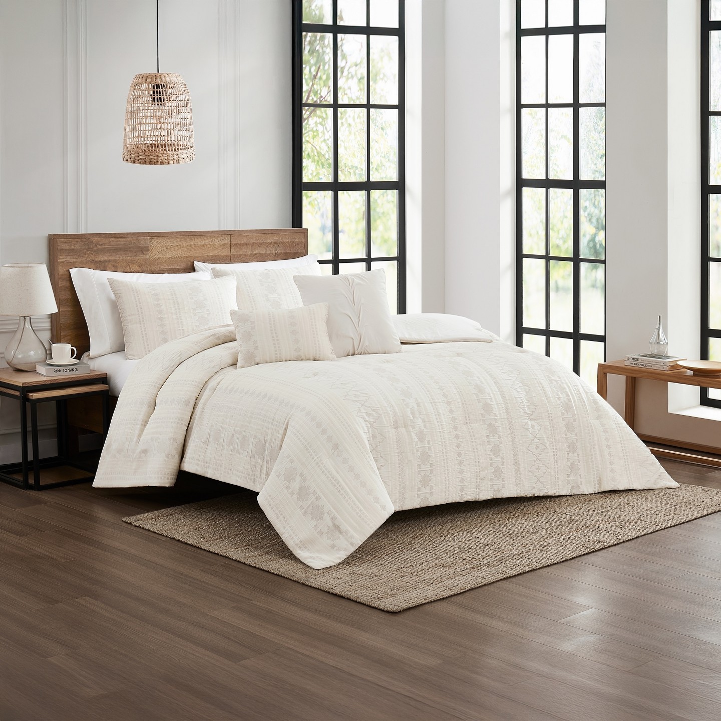 Комплект с одеялом Modern Threads 5-Piece Marcy Jacquard Microfiber Comforter Set — фото 1