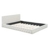 HomeRoots Beige Tufted Velvet Upholstered Queen Bed Frame - 4 of 4