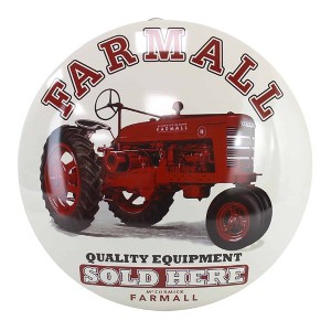 IH Farmall H Tractor Dome Sign, 16 Inch Diameter BAR4105 - 1 of 4