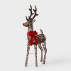 LED Faux Rattan Fawn with Red Bow Christmas Novelty Sculpture Light - Wondershop™ - 3 of 4