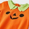 Baby Halloween Pumpkin Face Romper & Leggings Set - Cat & Jack™ Orange - 3 of 4