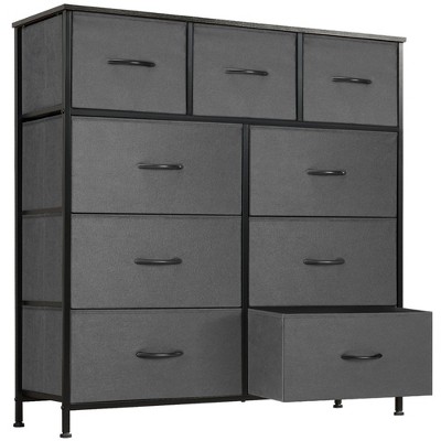 AZL1 Life Concept Utility Storage Drawers Stylish and Functional Storage, 9 Drawer Dresser for Nursery, Closet, Entryway, Gray, 39.3"*11.8"*39.9"