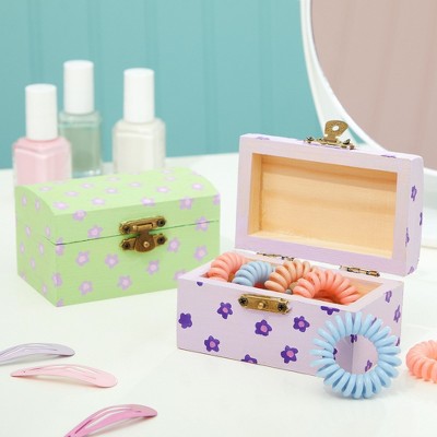 Rustic Pine Treasure Chest Craft Boxes 12-Pack