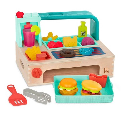 B. toys Toy Grill & Play Food - Mini Chef - BBQ Grill Playset