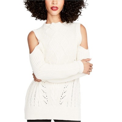 Rachel Roy Womens Cable-Knit Pullover Sweater