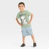 Toddler Boys' Snoopy Graphic T-Shirt - Green - 3 of 3