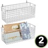 mDesign Metal Wall Mount Hanging Basket Bin for Home Storage - image 3 of 4