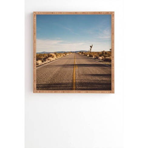 20 X 20 Bethany Young Photography Joshua Tree Road Framed Wall Art Blue Deny Designs Target