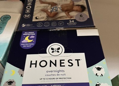 The Honest Company Clean Conscious Disposable Overnight Diapers Cozy Cloud  + Star Signs - Size 3 - 52ct : Target