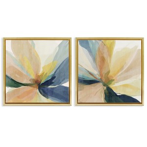 Stupell Industries Abstract Sunshine Florals 2pc Floating Frame Art Set - 1 of 4