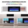AMERLIFE Fireplace TV Stand with Electric Fireplace LED Lights Console for TV - 3 of 4