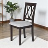 Mshliw Set of 2 Fabric Upholstered Dining Chairs with Padded Seat and Backrest, Solid Wood Legs, Accent Side Chairs for Kitchen & Dining Room - 2 of 4