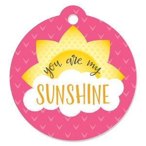 Big Dot of Happiness You Are My Sunshine - Baby Shower or Birthday Party Favor Gift Tags (Set of 20) - 1 of 4