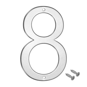 Unique Bargains 304 Stainless Steel Polished Surface Rust Corrosion Resistant House Number 1 Pc - 1 of 4