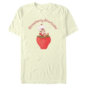 Men's Strawberry Shortcake Cartoon Cutie on a Strawberry T-Shirt - 1 of 4