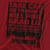 Shaun Of The Dead List Adult T-Shirt - 2 of 4