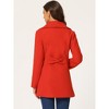 INSPIRE CHIC Women's Turn Down Collar A-Line Single-Breasted Winter Overcoat with Pockets - 4 of 4