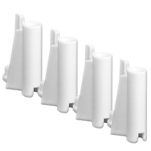 Set of 4 White Mid Piece Ring Corner Posts for Figures Toy Company Wrestling Ring - 1 of 1