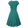 Women's Solid And Print V-neck Skater Dress - 3 of 3