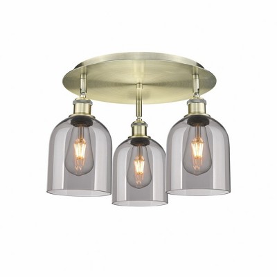 Bella - 3 Light Flush Mount In Industrial Style-10.5 Inches Tall and 17.25 Inches Wide