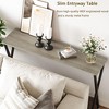 Console Table with Storage - Slim Sofa Table for Living Room, Entryway & Bedroom, Industrial Modern Design with Wide Shelves (Black/Metal Frame) - 2 of 4
