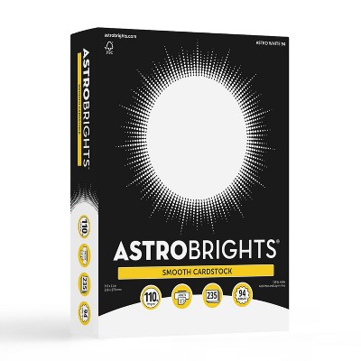 8.5" x 11" Bright White Index Cardstock 199 gsm 235 Sheets - Astrobrights