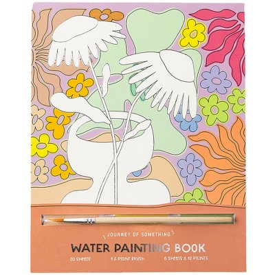 Journey of Something: Water Painting Book - 20 Sheets, Floral & Nature Scenes