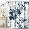 LunaLulinlk Blue Floral Fabric Shower Curtain - 3 of 3