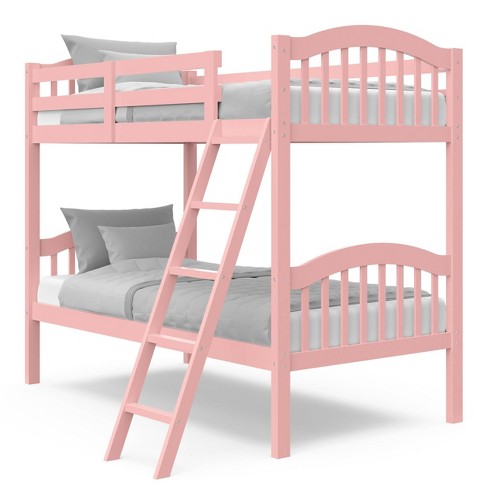 Twin Creekside Solid Wood Bunk Bed Pink, Pink Bunk Beds With Mattresses Included