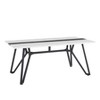 Vynxaria 70.9'' Rectangular Large Dining Table – 8-Person Capacity, Two-Tone Gray/Black Industrial Rustic Table with Adjustable Feet - 2 of 4