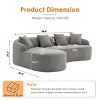 98.8" L-Shaped Chenille Sectional Sofa, 3-Seater Modular Couch with Curved Chaise, No Assembly for Living Room Apartment-3irtyhousy - 4 of 4