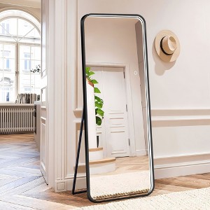 Sapphtopaz 64" Full Length Mirror with 3 Color Dimmable LED Floor Standing Dressing Mirrors Hanging Wall Mounted Mirror for Bedroom,Living Room - 1 of 4