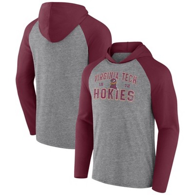NCAA Virginia Tech Hokies Men's Gray Lightweight Hooded Sweatshirt