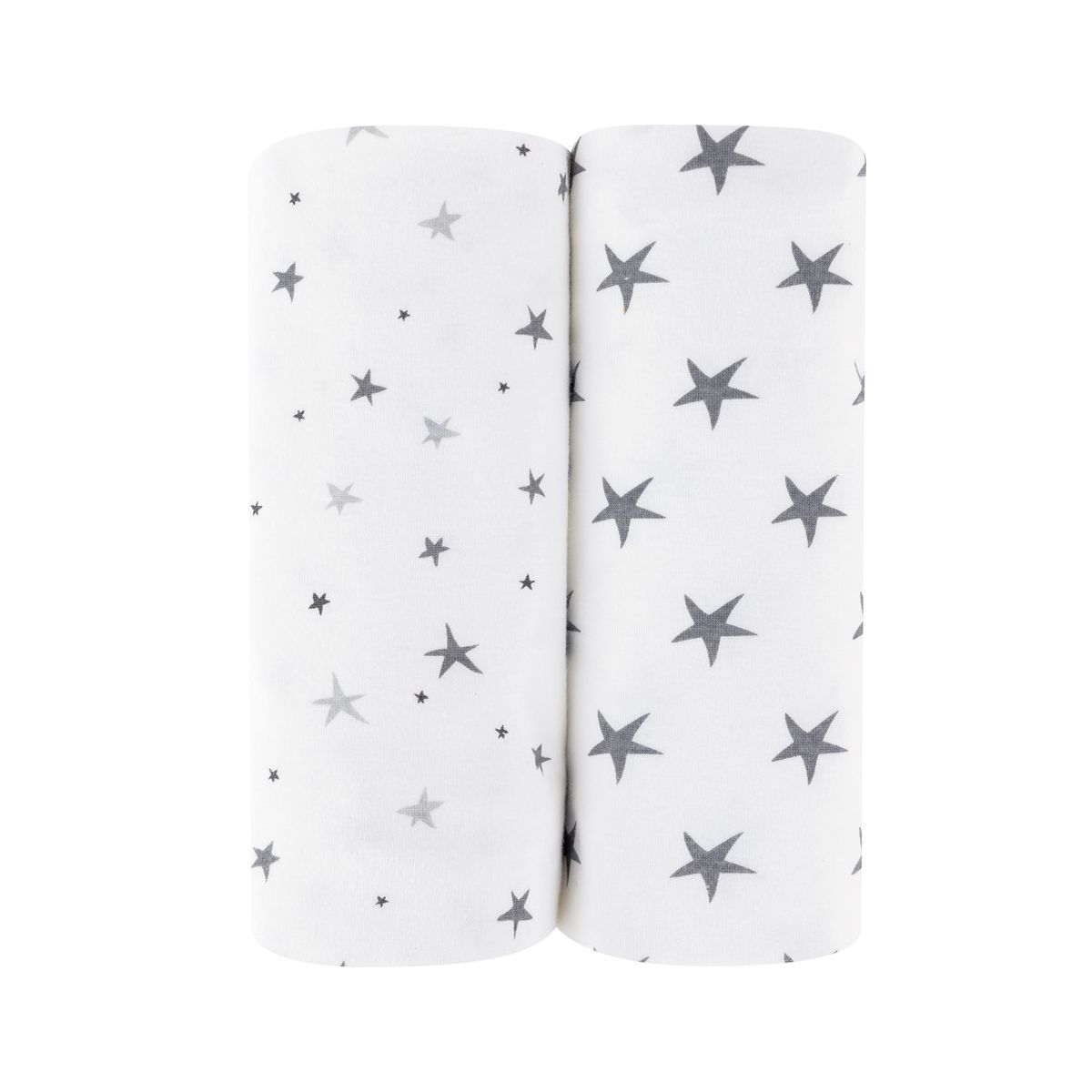 Ely's & Co. Baby Fitted Waterproof Sheet Set  100% Combed Jersey Cotton Grey Stars 2 Pack - thumbnail 7