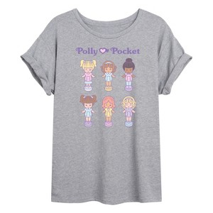 Women's - Polly Pocket - Polly Pocket Doll Grid Oversized Graphic T-Shirt - 1 of 4