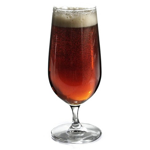 Footed Beer Glass 9 oz, Lead-Free & Dishwasher Safe