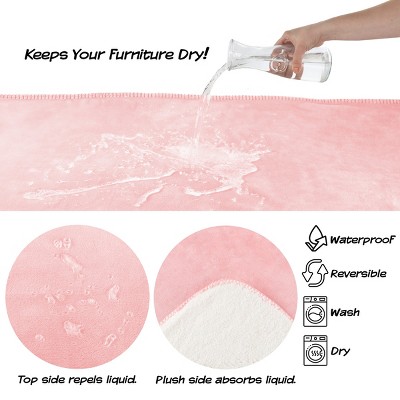 Large Pink Waterproof Reversible Sherpa Pet Blanket