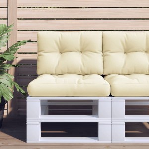 vidaXL Pallet Cushion Cream 23.6"x15.7"x4.7" Fabric - 1 of 4