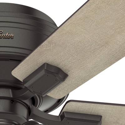 52" Noble Bronze Low Profile Ceiling Fan with LED Light