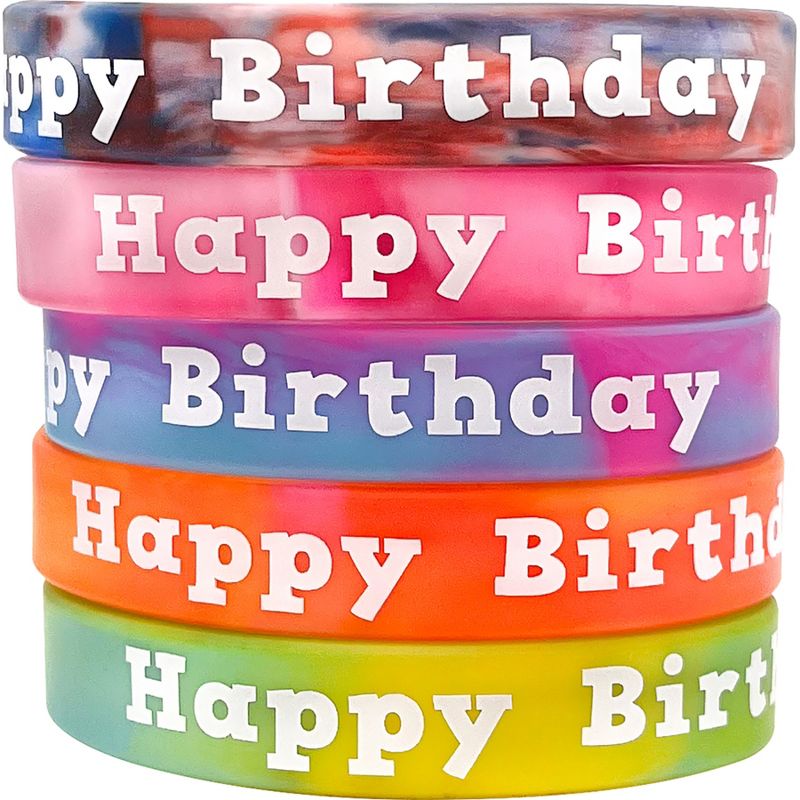 Teacher Created Resources® Tie-Dye Happy Birthday Wristbands, 10 Per Pack, 6 Packs, 2 of 3