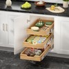 LOVMOR 3 Tier Pull Out Cabinet Organizer, Heavy-Duty Pull Out Drawer, Slide Out Wood Shelf for Cabinets - 2 of 4