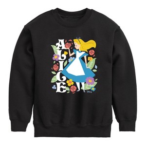 Boys' - Disney - Alice In Wonderland Graphic Long Sleeve Fleece Sweatshirt - 1 of 4