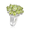 Ross-Simons 5.00 ct. t.w. Peridot Cluster Ring in Sterling Silver - 3 of 4