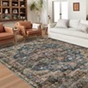 Vintage Area Rug – Washable Low-Pile Carpet, Non-Slip Soft Floor Rug for Living Room, Bedroom & Dining Room - 3 of 4