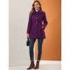 INSPIRE CHIC Women's Turn Down Collar A-Line Single-Breasted Winter Overcoat with Pockets - 2 of 4