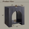Nightstand with Charging Station, 22" Modern Night Stand with Arched Open Shelf, End Tables for Living Room Bedroom - 3 of 4