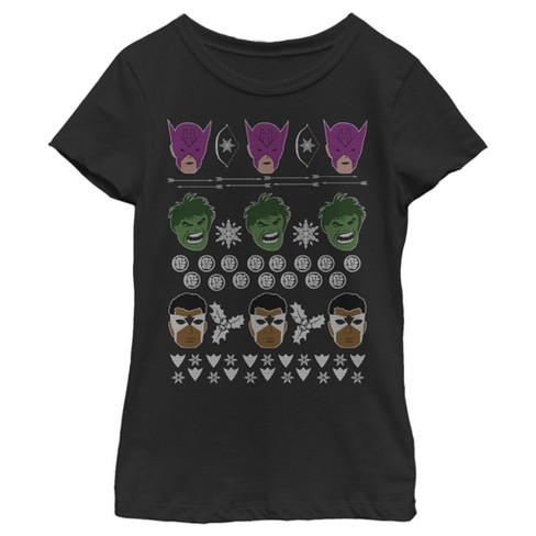 Girl's Marvel Ugly Christmas Avengers T-Shirt - image 1 of 3