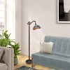 HomeStock SUNNIVA Dragonfly-Style 1-Light Dark Bronze Finish Reading Floor Lamp 11" Shade - 3 of 4